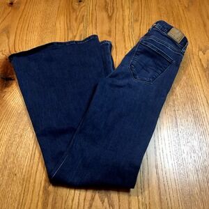 American Eagle Women's Jeans‎ Festival Flare Size 0 24X31 Boho Bell Bottom
